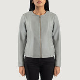 Tipus Grey Leather Jacket